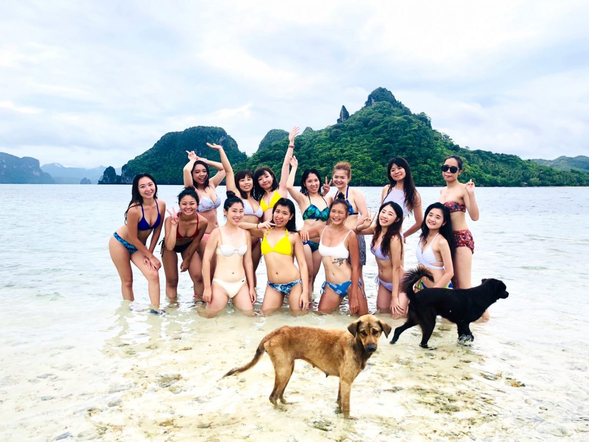 野孩子-00411-愛妮島el nido-行程tour b-景點-蛇島snake island-團員-團體照-生物-狗-L2